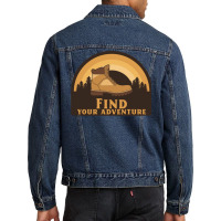 Find Your Adventure Hiking Boy Men Denim Jacket | Artistshot