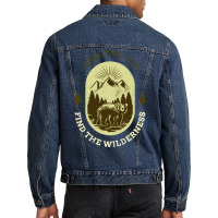 Leave The City Find The Wilderness Trending Men Denim Jacket | Artistshot