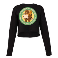 Cute Bear With Backpack Camping Life Is An Adventu Cropped Sweater | Artistshot