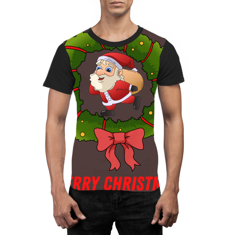 Merry Christmas Santa Baby Green Graphic T-shirt by boasaaruqig | Artistshot