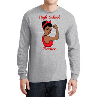 High School Teacher Woman Strong Vintage Retro Pos Long Sleeve Shirts | Artistshot