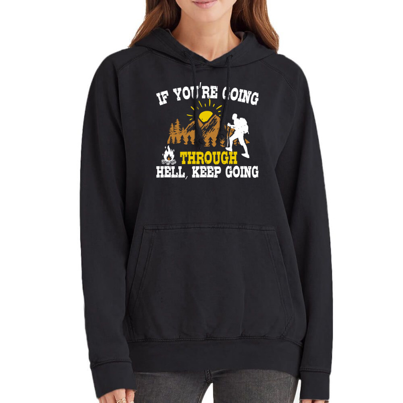 Outdoor Nature Hiking Quote Gift  Gift Yellow Vintage Hoodie | Artistshot