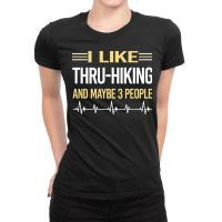 3 People Thruhiking Thru Hiking Hike Hiker Blue Ladies Fitted T-shirt | Artistshot