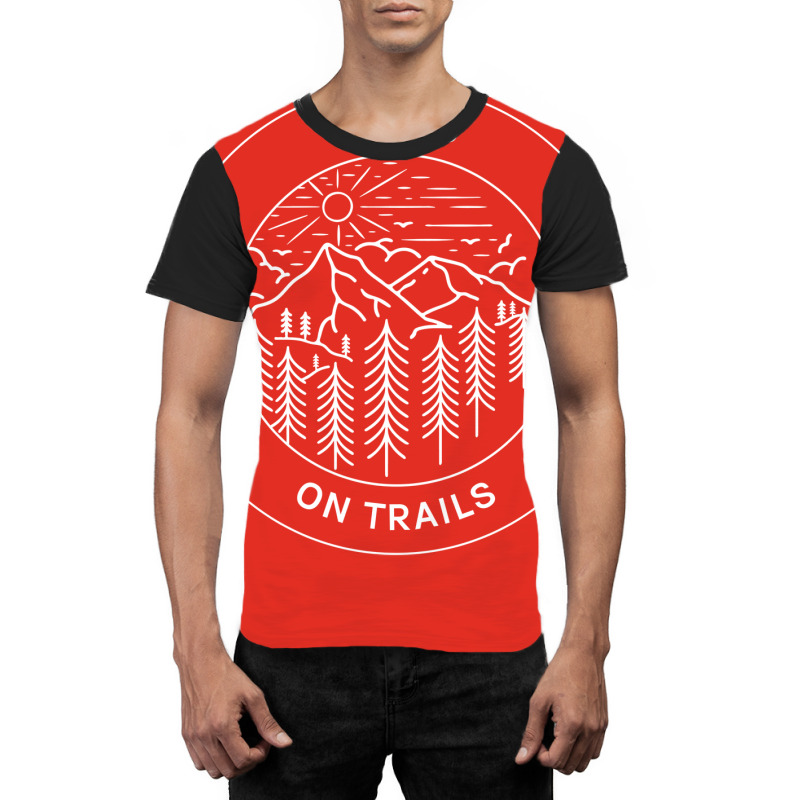 Tails On Trails Hiking Girl Graphic T-shirt | Artistshot