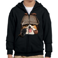 Papillon Detective Papillon Dog Lover 107 Youth Zipper Hoodie | Artistshot