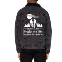 Husband Wife Hiking Gift Love Unisex Sherpa-lined Denim Jacket | Artistshot