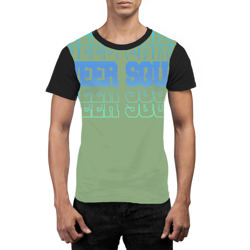 Cheer Squad In Blue Stacked Lettering Travel Graphic T-shirt by strosesimonsf | Artistshot