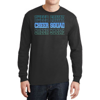 Cheer Squad In Blue Stacked Lettering Travel Long Sleeve Shirts | Artistshot