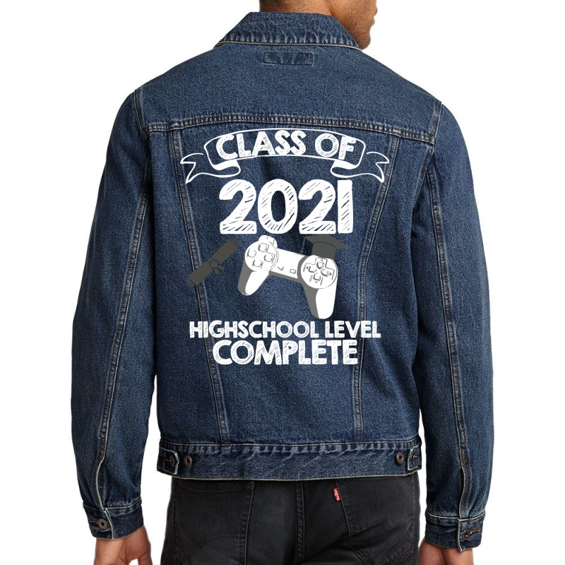 Class 2021 Gaming High School Complete Graduation Men Denim Jacket by strosesimonsf | Artistshot