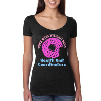 Health Unit Coordinator Work Bites Fun Pink Donut Women's Triblend Scoop T-shirt | Artistshot