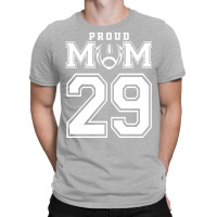 Custom Proud Football Mom Number 29 Personalized F T-shirt | Artistshot