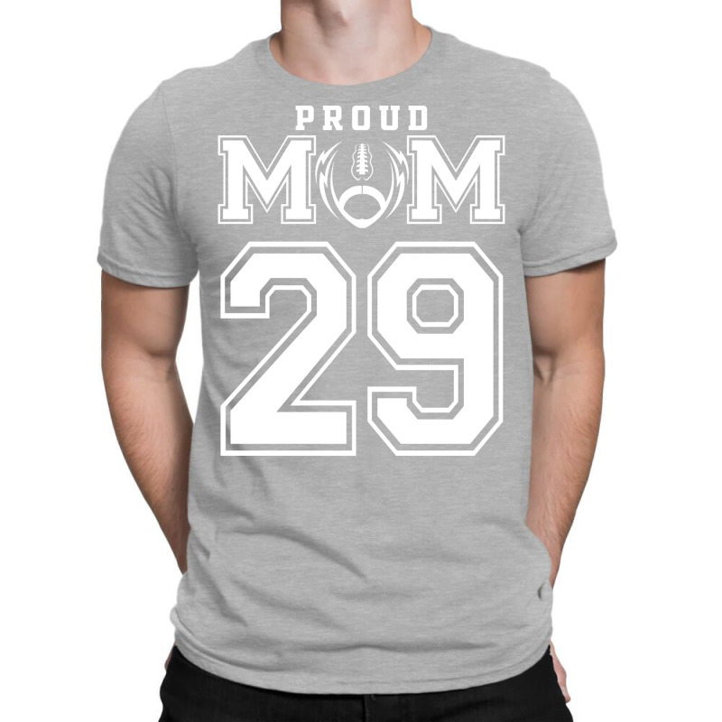 Custom Proud Football Mom Number 29 Personalized F T-Shirt by strosesimonsf | Artistshot