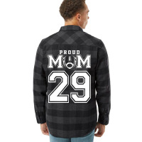 Custom Proud Football Mom Number 29 Personalized F Flannel Shirt | Artistshot