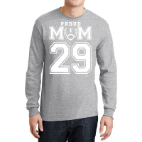 Custom Proud Football Mom Number 29 Personalized F Long Sleeve Shirts | Artistshot