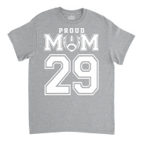 Custom Proud Football Mom Number 29 Personalized F Classic T-shirt | Artistshot