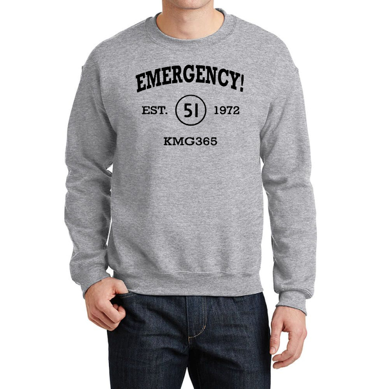 Emergency Distressed Crewneck Sweatshirt | Artistshot