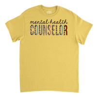 Mental Health Counselor Leopard Print Funny Red Classic T-shirt | Artistshot