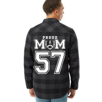 Custom Proud Football Mom Number 57 Personalized F Flannel Shirt | Artistshot