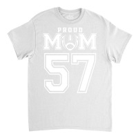 Custom Proud Football Mom Number 57 Personalized F Classic T-shirt | Artistshot