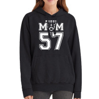 Custom Proud Football Mom Number 57 Personalized F Vintage Hoodie | Artistshot