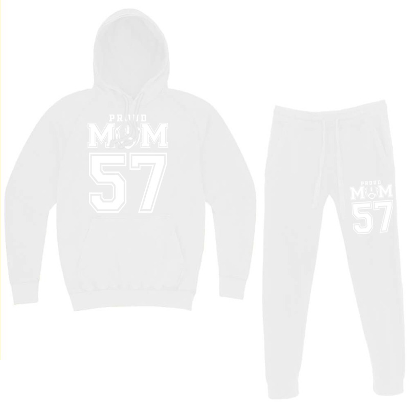 Custom Proud Football Mom Number 57 Personalized F Hoodie & Jogger set by strosesimonsf | Artistshot