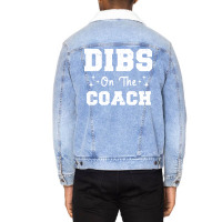 Dibs On The Coach Football Coach High School Coach Unisex Sherpa-lined Denim Jacket | Artistshot