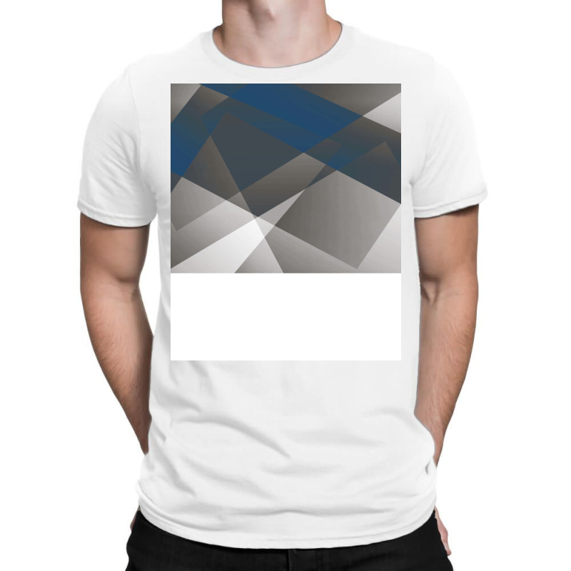 Graygender Pride Layered Translucent Angles Blue T-shirt | Artistshot