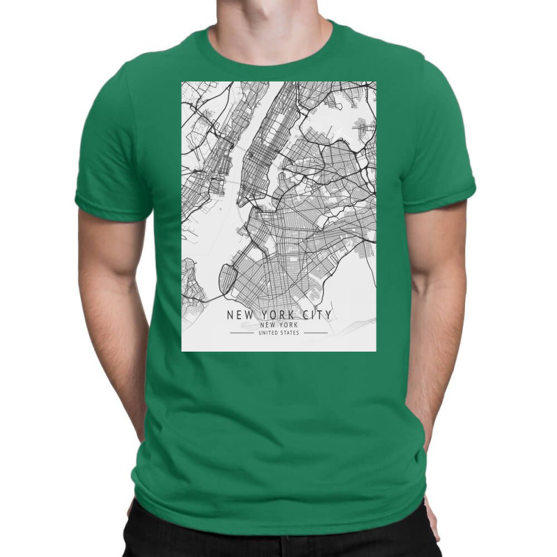 New York City United States City Map T-shirt | Artistshot