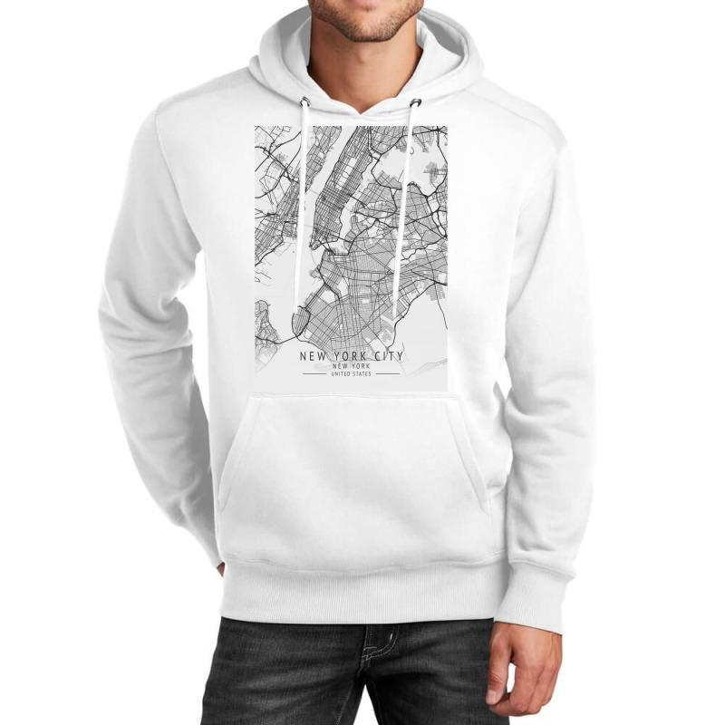 New York City United States City Map Unisex Hoodie | Artistshot