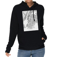 New York City United States City Map Lightweight Hoodie | Artistshot