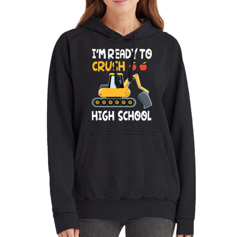 Im Ready To Crush High School Trucker Student Back Vintage Hoodie by strosesimonsf | Artistshot