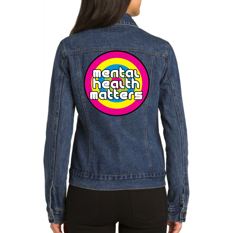 Mental Health Matters Vintage Retro Ladies Denim Jacket by capronihrigh | Artistshot