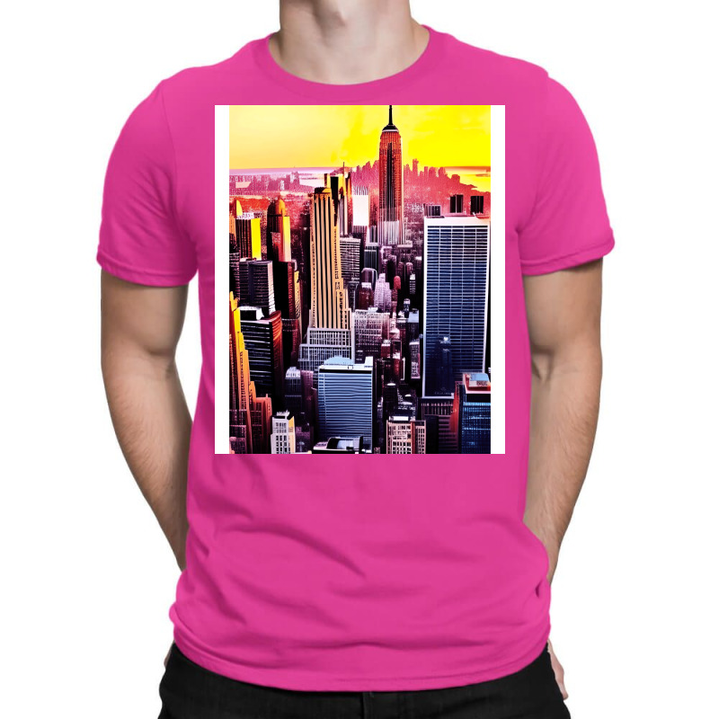 New York Skyline In Vintage Aesthetic Style T-shirt | Artistshot