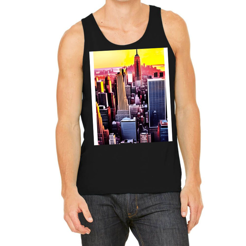 New York Skyline In Vintage Aesthetic Style Tank Top | Artistshot