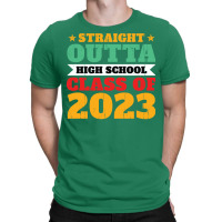 Straight Outta High School Class Of 2023 70s T-shirt | Artistshot