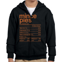 Mince Pies Nutrition Facts Funny Thanksgiving Christmas Food Youth Zipper Hoodie | Artistshot