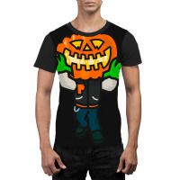 Varsity Pumpkin Creepin Cute Graphic T-shirt | Artistshot