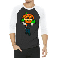 Varsity Pumpkin Creepin Cute 3/4 Sleeve Shirt | Artistshot