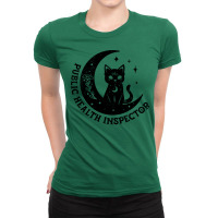 Public Health Inspector Magical Cat On Moon Design Ladies Fitted T-shirt | Artistshot