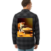 Cat Eating Spaghetti Sticker 2023 Flannel Shirt | Artistshot