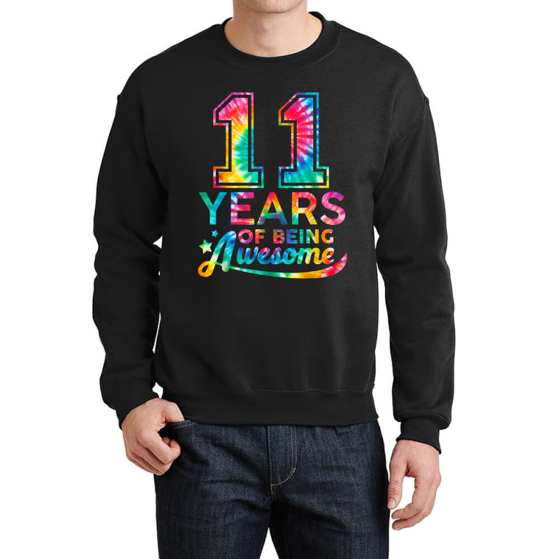 11 Year Of Being Awesome 11 Years Old 11th Birthda Crewneck Sweatshirt | Artistshot