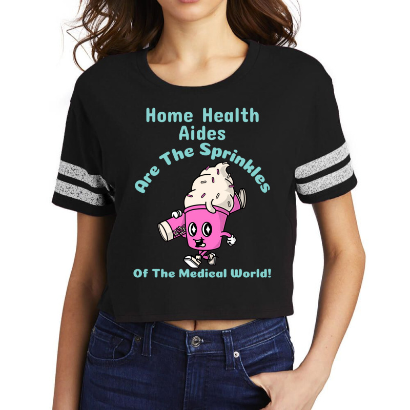 Home Health Aide Vintage Retro Funny Art Gift Idea Scorecard Crop Tee by kufelbuddec | Artistshot