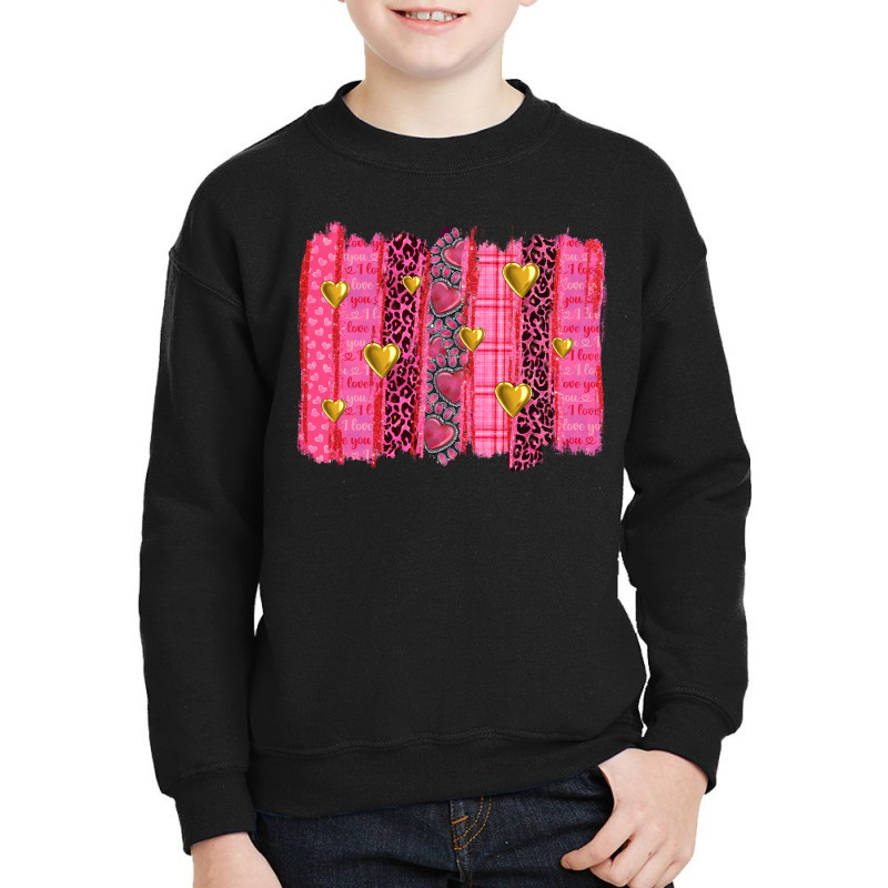 Valentine's Day Brushstroke Youth Sweatshirt by enoddigitalart@gmail.com | Artistshot