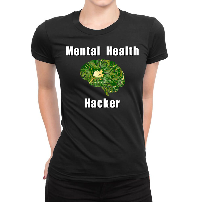 Mental Health Hacker Vintage Ladies Fitted T-Shirt by hebigdawa | Artistshot