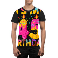 It's My 45th Birthday Sweet Donut 45 Years Old Fun Graphic T-shirt | Artistshot