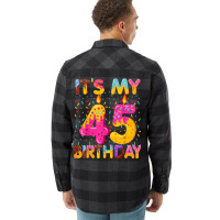 It's My 45th Birthday Sweet Donut 45 Years Old Fun Flannel Shirt | Artistshot