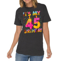 It's My 45th Birthday Sweet Donut 45 Years Old Fun Vintage T-shirt | Artistshot