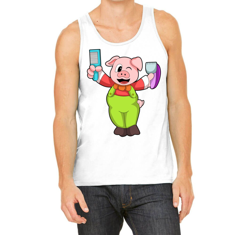 Pig With Comb Razor Love Tank Top by bosakroddenm | Artistshot