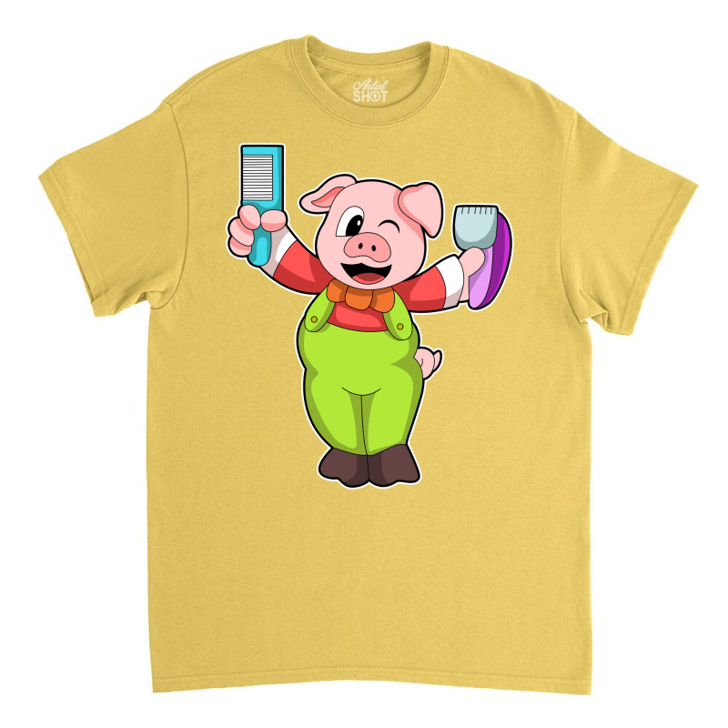 Pig With Comb Razor Love Classic T-shirt by bosakroddenm | Artistshot