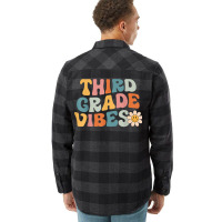 Third Grade Vibes   3rd Grade Team Retro 1st Day O Flannel Shirt | Artistshot